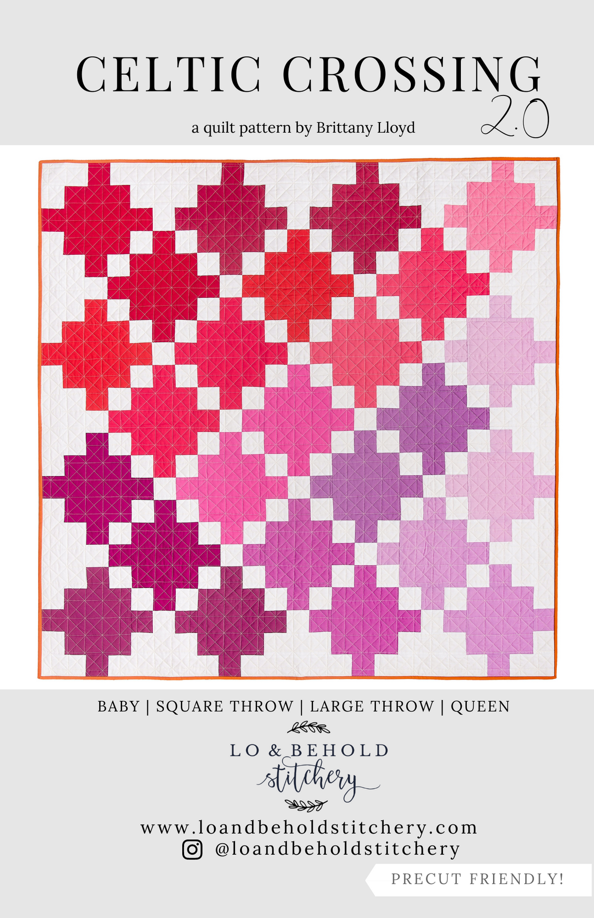 Celtic Crossing 2.0 quilt pattern cover