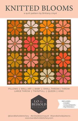 Knitted Blooms quilt pattern cover