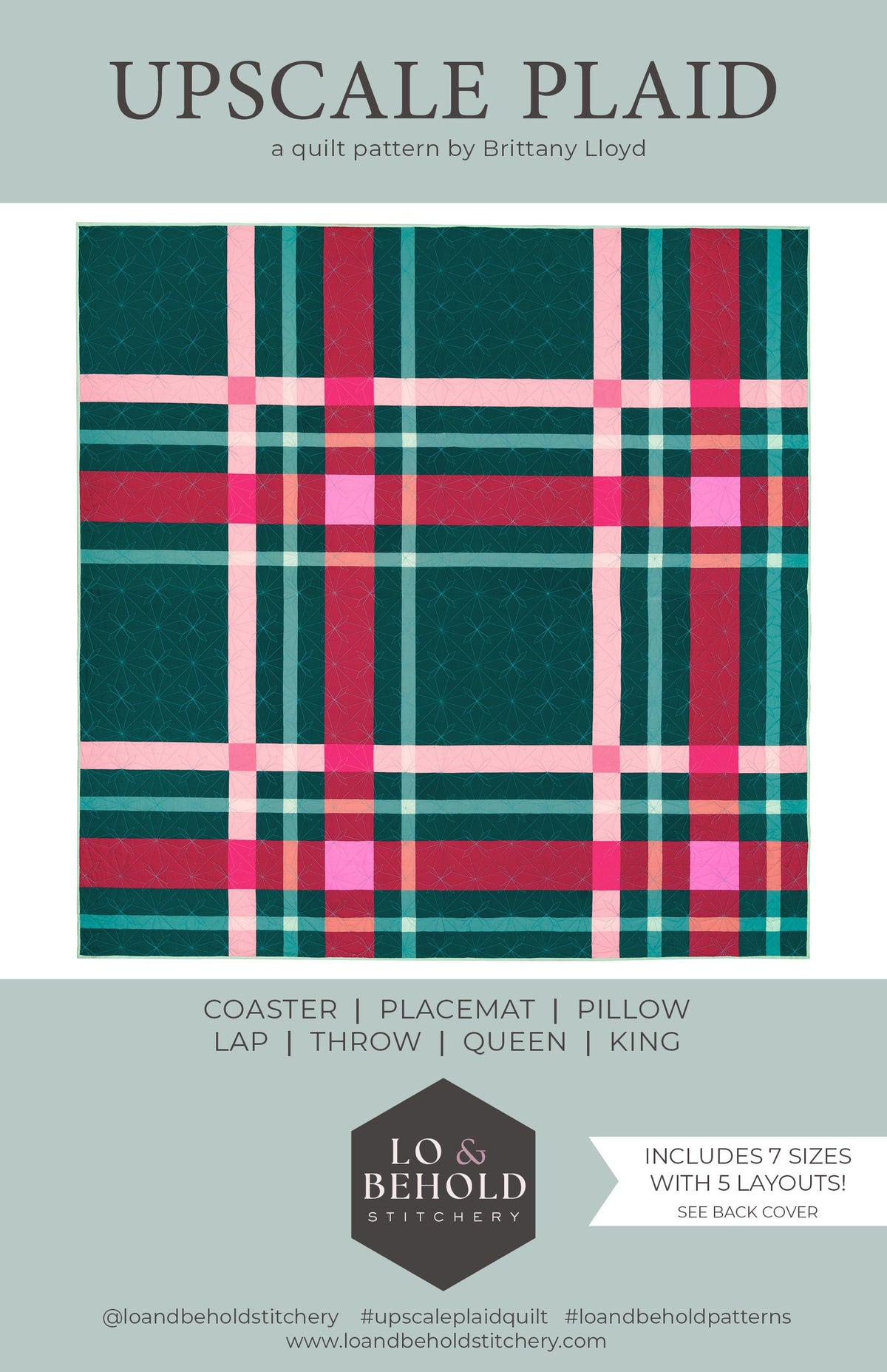 Upscale Plaid quilt pattern cover