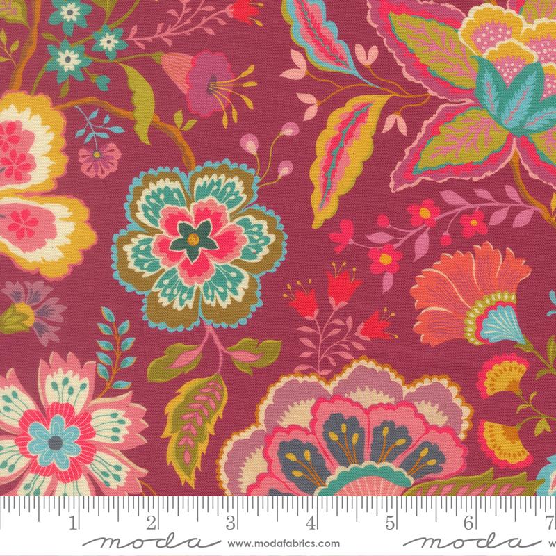 Sitara Jasmine Rose Wine by Crystal Manning for Moda