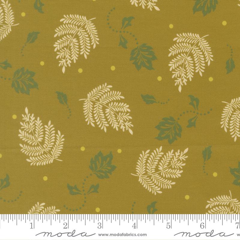 Sitara Paisley Leaf Olive by Crystal Manning for Moda