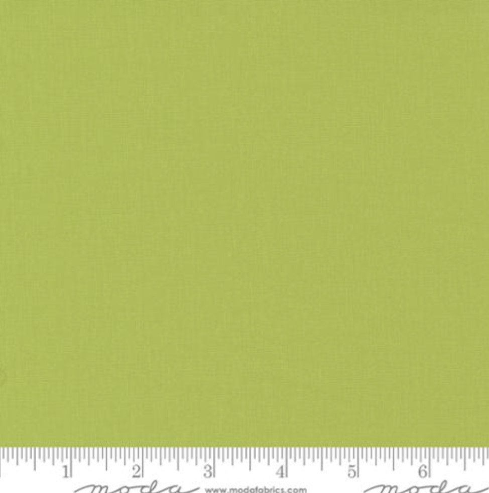 Bella Solids Pistachio 9900 134 green quilting cotton by Moda