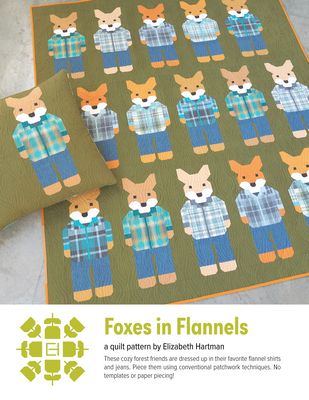 Foxes in Flannels quilt pattern cover