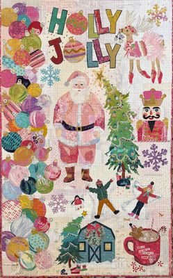 Holly Jolly Collage quilt pattern cover
