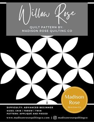 Willow Rose quilt pattern cover