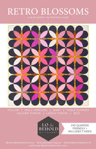 Retro Blossoms quilt pattern paper booklet cover