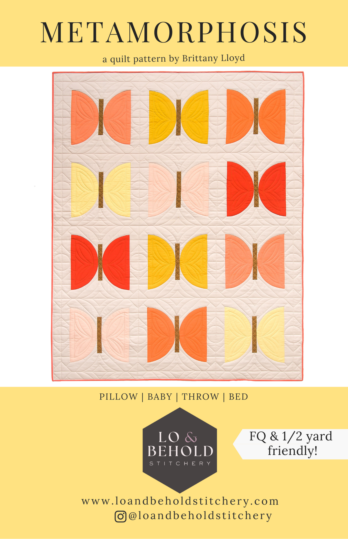 Metamorphosis quilt pattern paper booklet cover