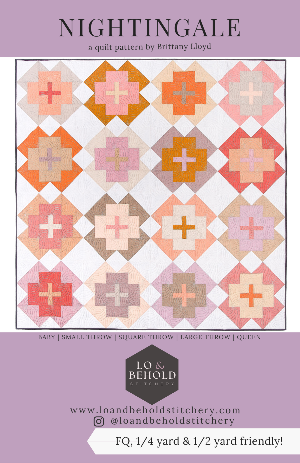 Nightingale quilt pattern cover